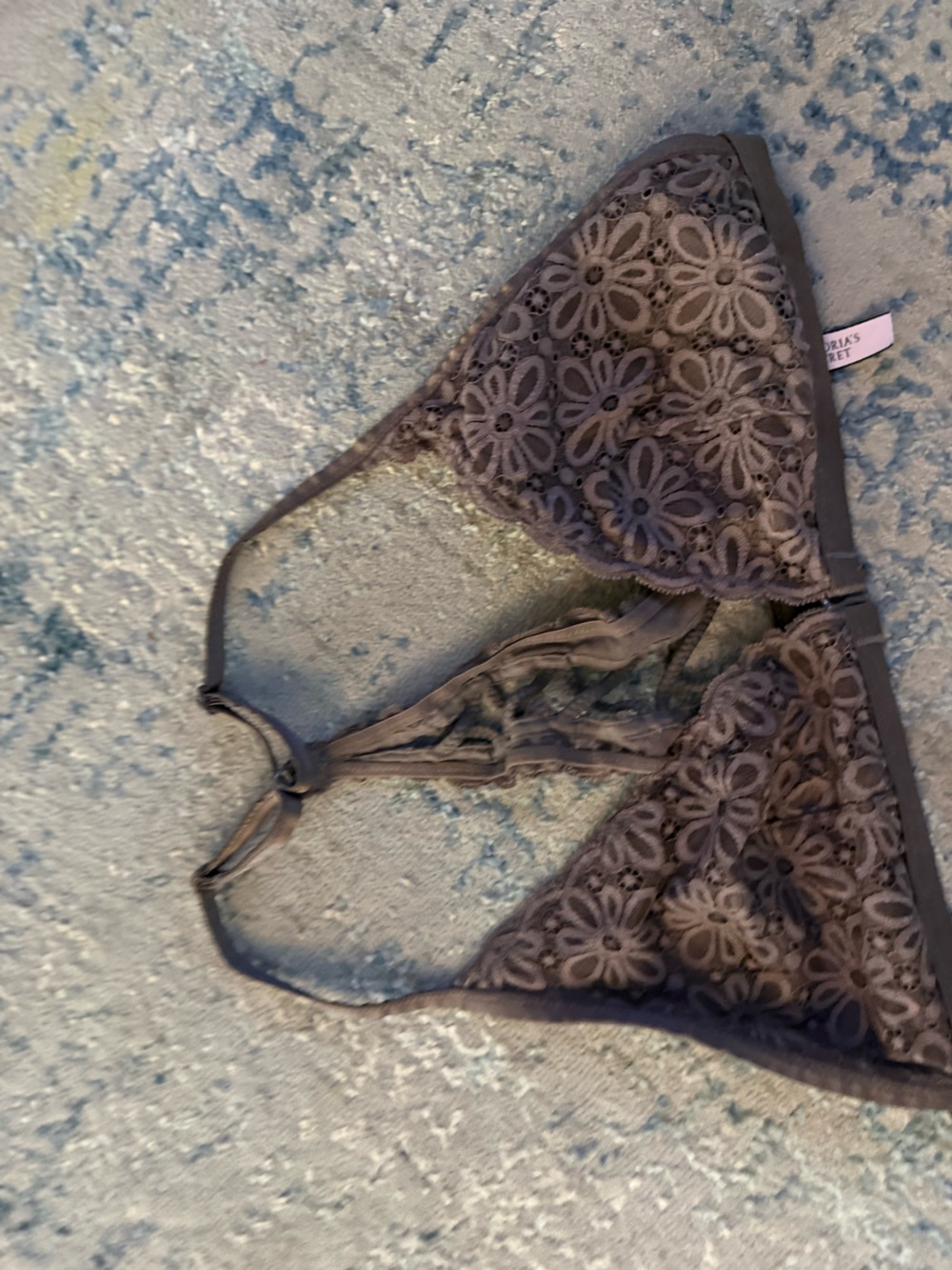 Victoria Secret Lace Floral Bralette in Taupe - Unknown Brand